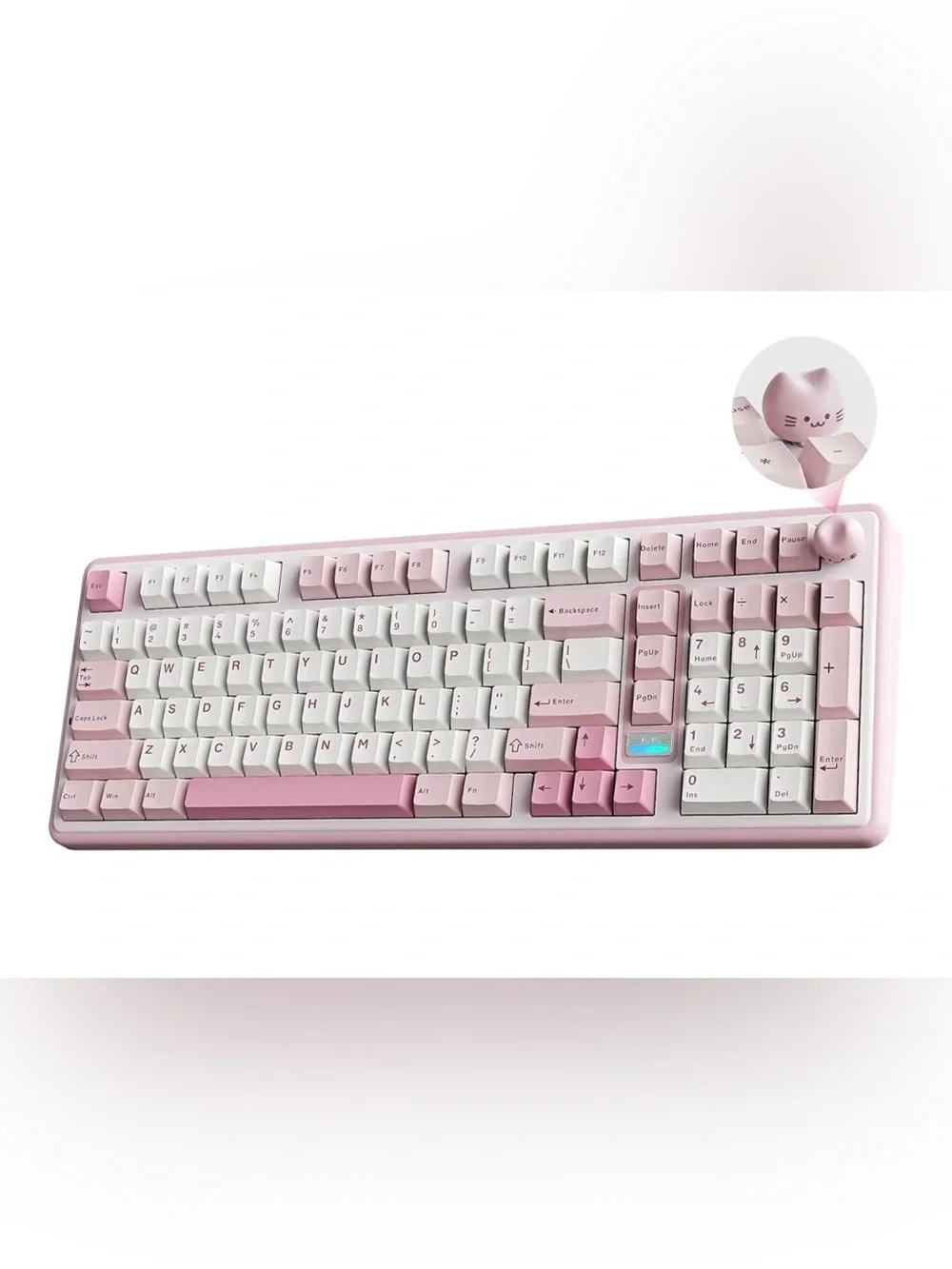 YUNZII B98 PRO Hot Swappable Mechanical Keyboard Candy Switches - Pink
